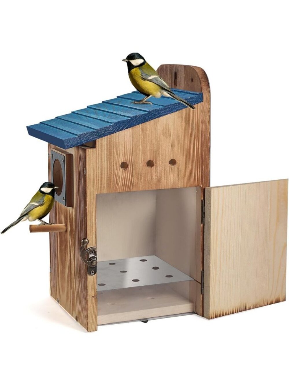 Durable Outdoor Blue Bird Houses with Clear View Panel & Gift Box - Perfect for